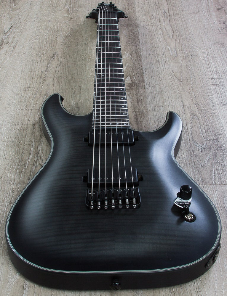 Schecter Keith Merrow KM-7 Signature 7-String Electric Guitar in Trans Black Burst Satin Finish