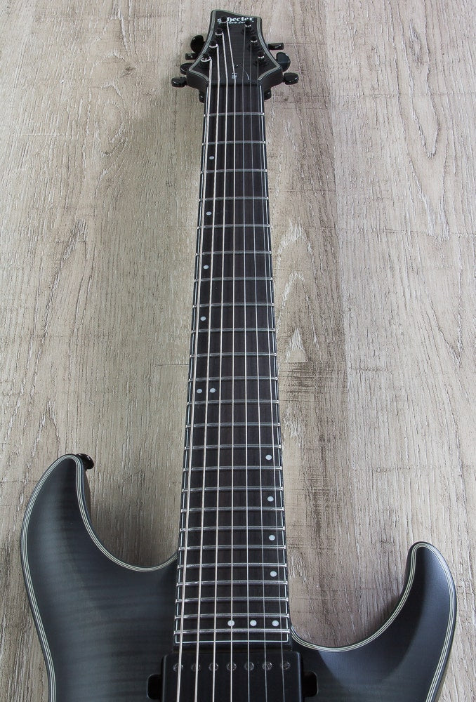 Schecter Keith Merrow KM-7 Signature 7-String Electric Guitar in Trans Black Burst Satin Finish