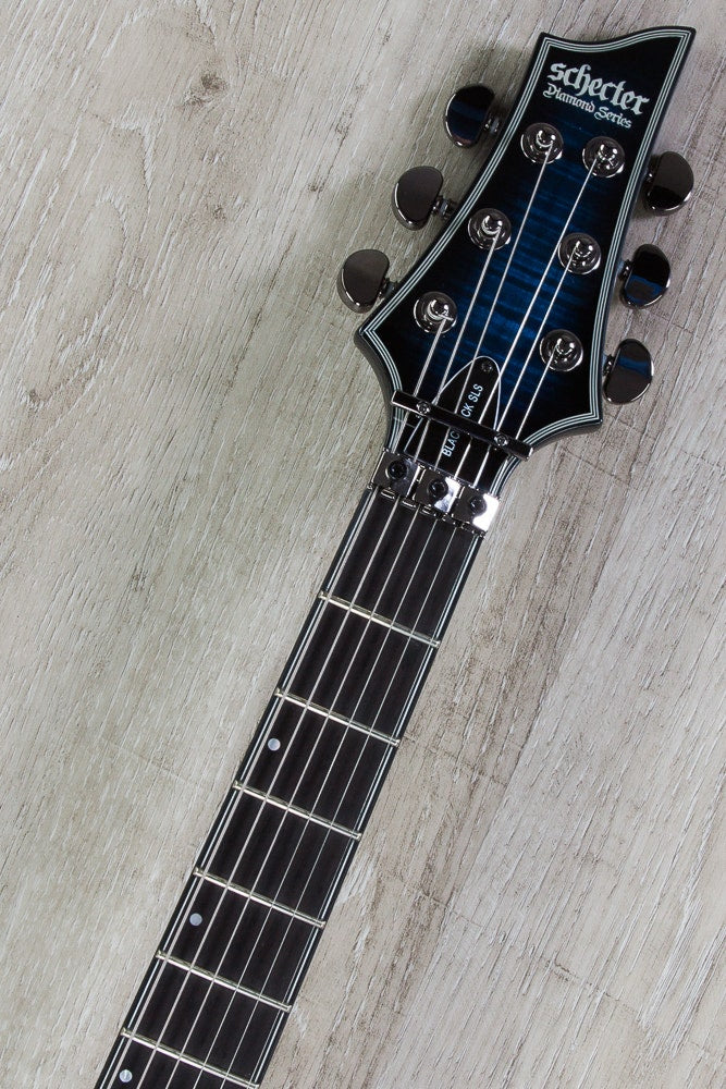 Schecter Blackjack SLS C-1 FR-S Electric Guitar, Floyd Rose - See Thru Blue Burst