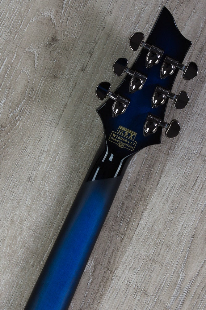 Schecter Blackjack SLS C-1 FR-S Electric Guitar, Floyd Rose - See Thru Blue Burst