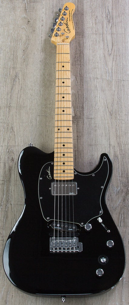 Godin 039050 Session Custom TriplePlay Maple Fingerboard (MN) Electric Guitar with Bag - Black HG