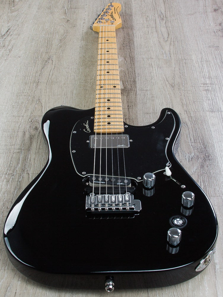 Godin 039050 Session Custom TriplePlay Maple Fingerboard (MN) Electric Guitar with Bag - Black HG