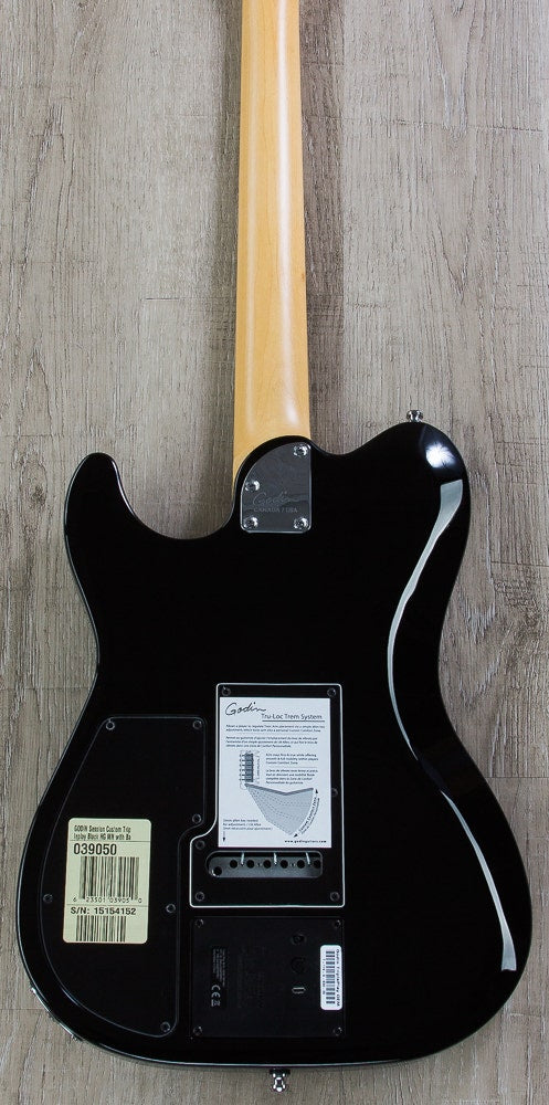 Godin 039050 Session Custom TriplePlay Maple Fingerboard (MN) Electric Guitar with Bag - Black HG