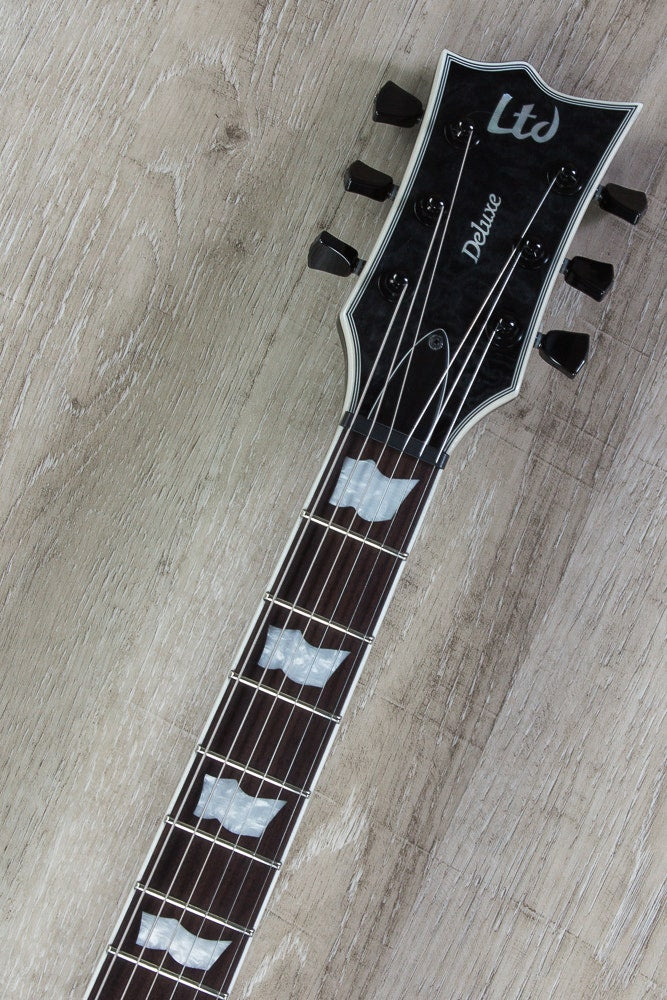 ESP LTD EC-1000 Piezo Electric Guitar, Quilted Maple, Rosewood Fingerboard - See Thru Black