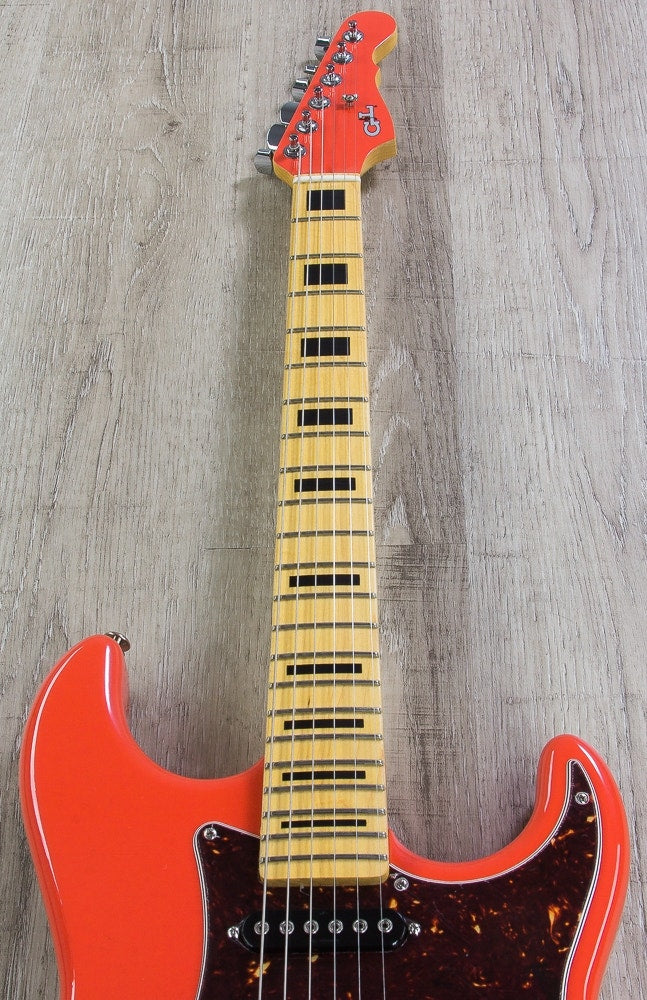 G&L USA S-500 Electric Guitar, Hard Rock Maple Fingerboard, SSS, Hard Case - Fullerton Red