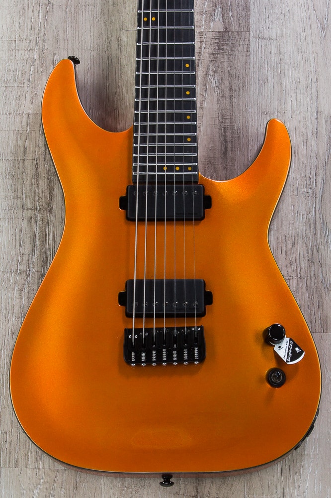 Schecter Guitar Research Keith Merrow 7-String Electric Guitar - Lamborghini Orange