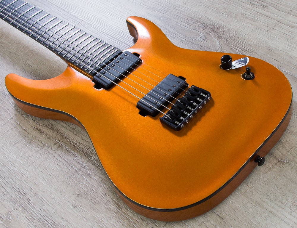 Schecter Guitar Research Keith Merrow 7-String Electric Guitar - Lamborghini Orange