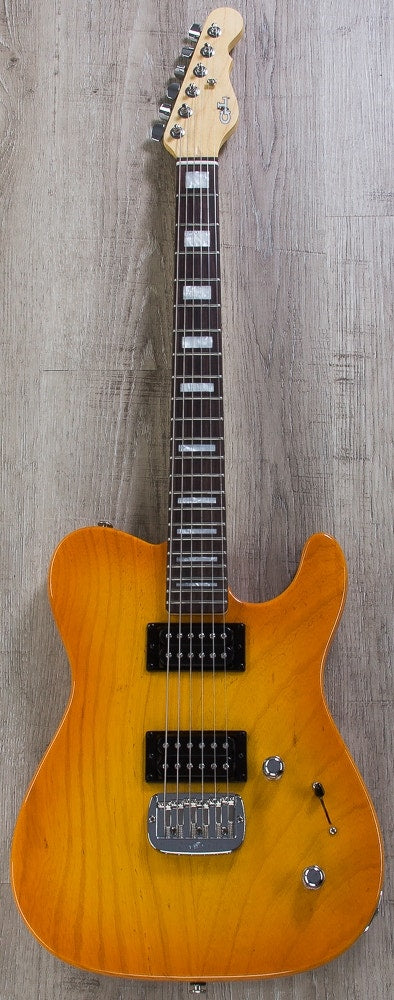 G&L USA ASAT HH RMC Electric Guitar, Rosewood Fingerboard, Hard Case - Honeyburst