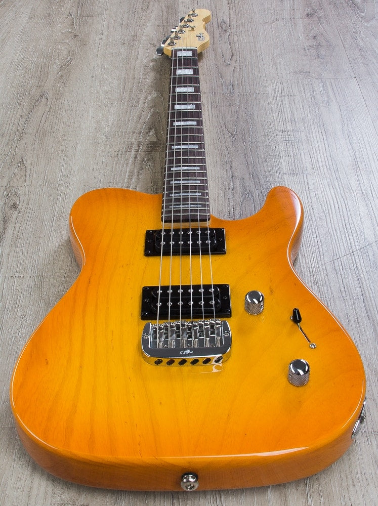 G&L USA ASAT HH RMC Electric Guitar, Rosewood Fingerboard, Hard Case - Honeyburst