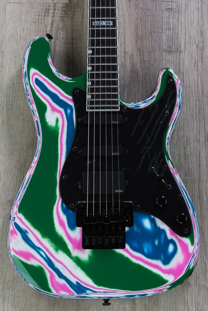 ESP LTD Cult '86 Vernon Reid Limited Edition Electric Guitar with Cult Case - Multi-Swirl