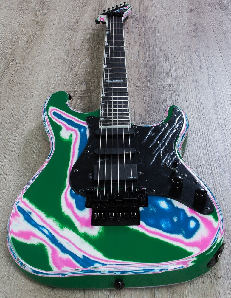 ESP LTD Cult '86 Vernon Reid Limited Edition Electric Guitar with Cult Case - Multi-Swirl