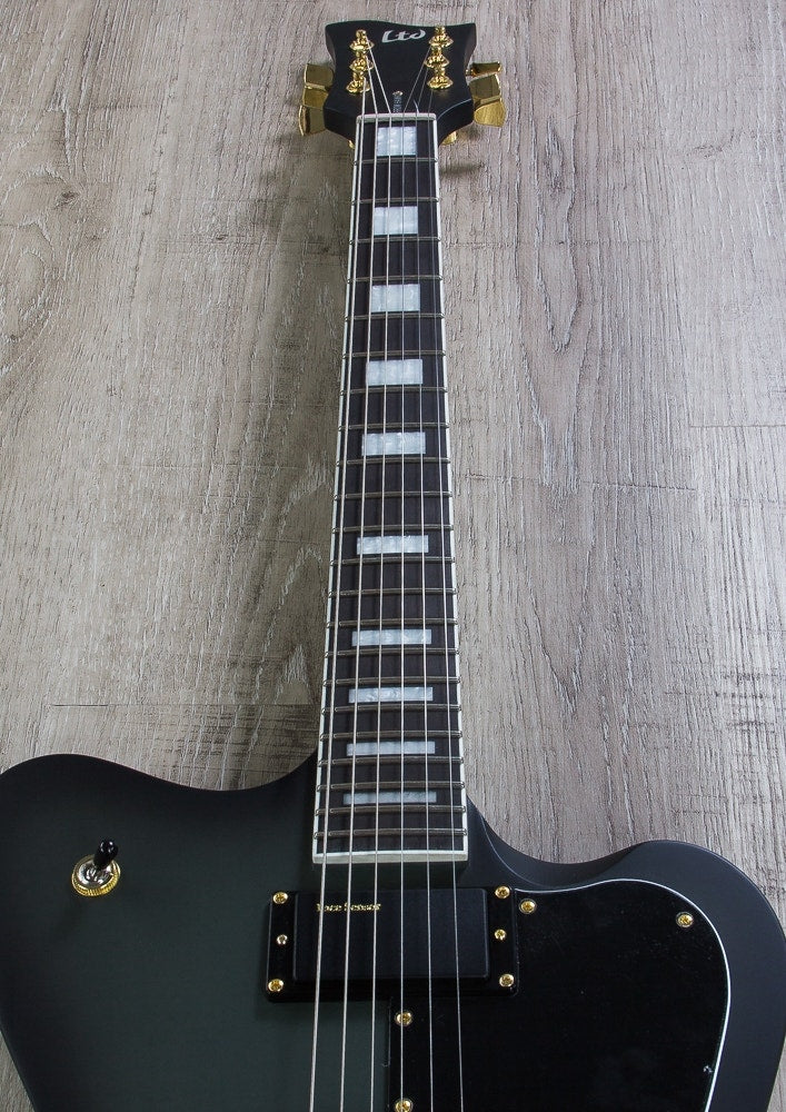ESP LTD Bill Kelliher Sparrowhawk Signature Series Electric Guitar with Hard Case - Military Green Sunburst Satin