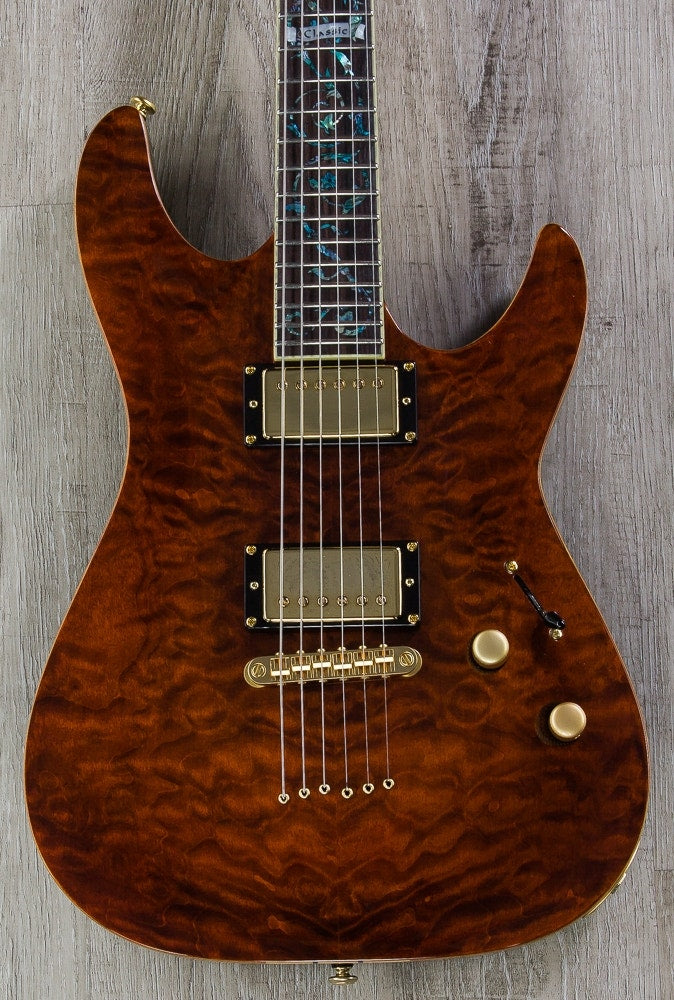 Schecter C-1 Classic Electric Guitar with Seymour Duncan Pickups - Antique
