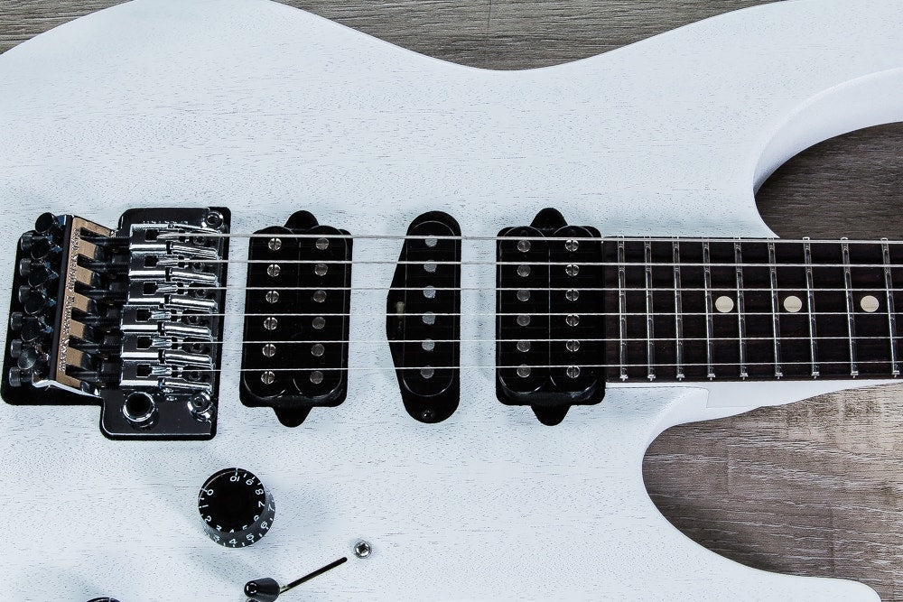 Suhr Modern Satin Electric Guitar, Indian Rosewood Fingerboard, HSH, Floyd Rose, Gig Bag - White Satin