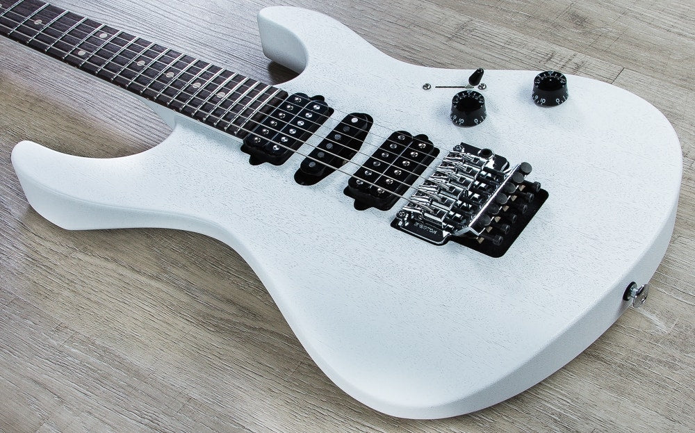 Suhr Modern Satin Electric Guitar, Indian Rosewood Fingerboard, HSH, Floyd Rose, Gig Bag - White Satin
