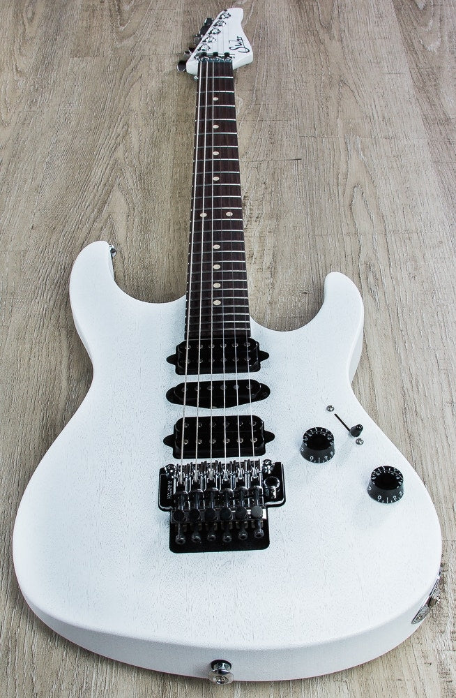 Suhr Modern Satin Electric Guitar, Indian Rosewood Fingerboard, HSH, Floyd Rose, Gig Bag - White Satin