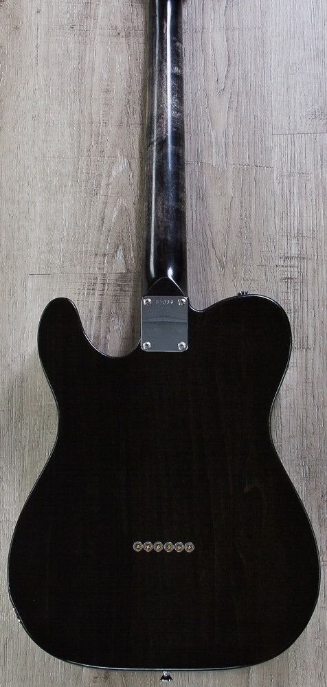 Walla Walla Guitar Company Maverick Pro T-Top Laser Black Paisley Electric Guitar, Full Chamber Body, Hard Case