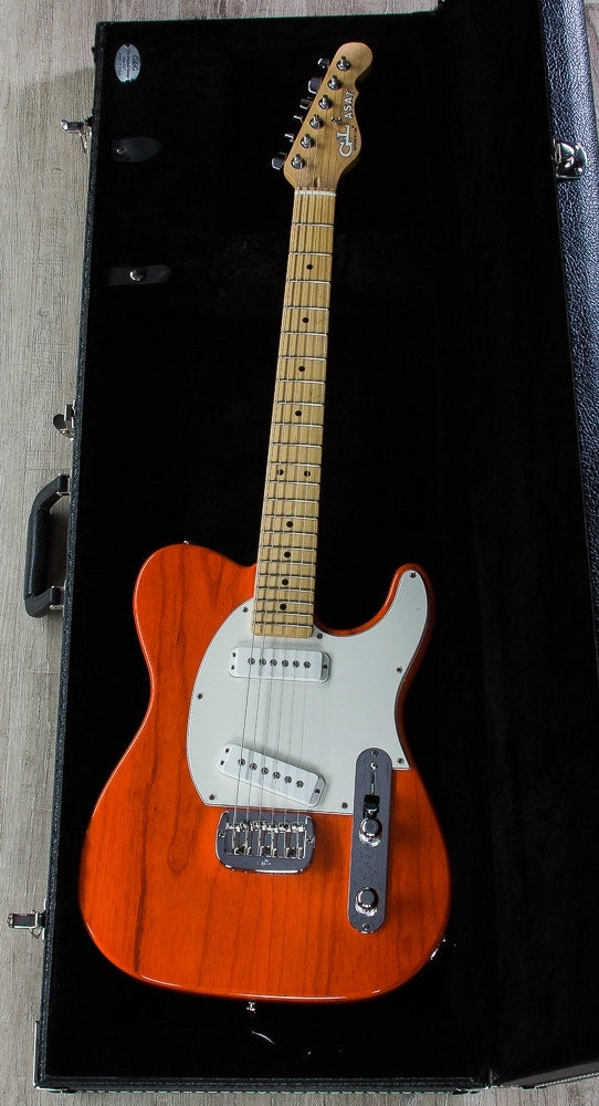 G&L USA ASAT Special Electric Guitar, Maple Fingerboard, Hard Case - Clear Orange