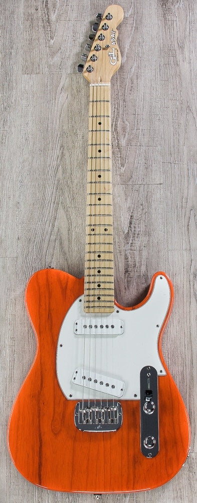 G&L USA ASAT Special Electric Guitar, Maple Fingerboard, Hard Case - Clear Orange