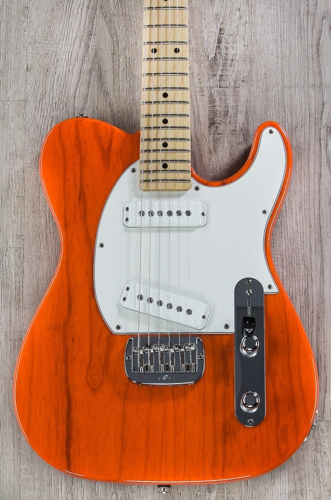 G&L USA ASAT Special Electric Guitar, Maple Fingerboard, Hard Case - Clear Orange