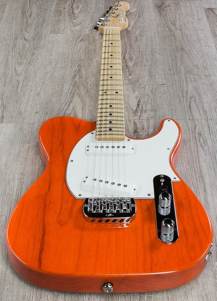 G&L USA ASAT Special Electric Guitar, Maple Fingerboard, Hard Case - Clear Orange