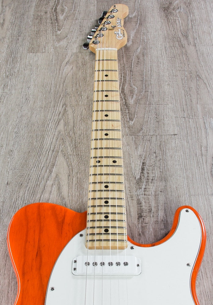 G&L USA ASAT Special Electric Guitar, Maple Fingerboard, Hard Case - Clear Orange