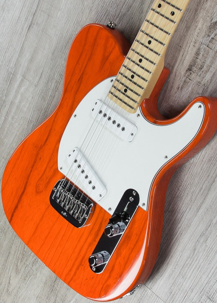 G&L USA ASAT Special Electric Guitar, Maple Fingerboard, Hard Case - Clear Orange