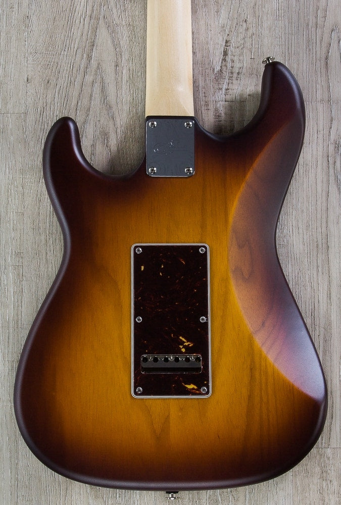 G&L USA S-500 Electric Guitar, Rosewood Fingerboard, Hard Case - Old School Tobacco Sunburst Frost