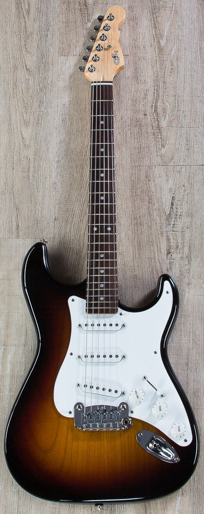 G&L USA Legacy Electric Guitar, Rosewood Fretboard, Hard Case - 3-Tone Sunburst