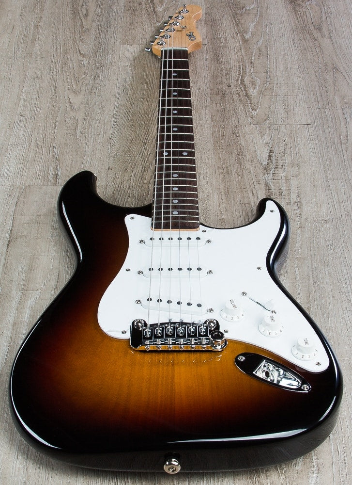 G&L USA Legacy Electric Guitar, Rosewood Fretboard, Hard Case - 3-Tone Sunburst