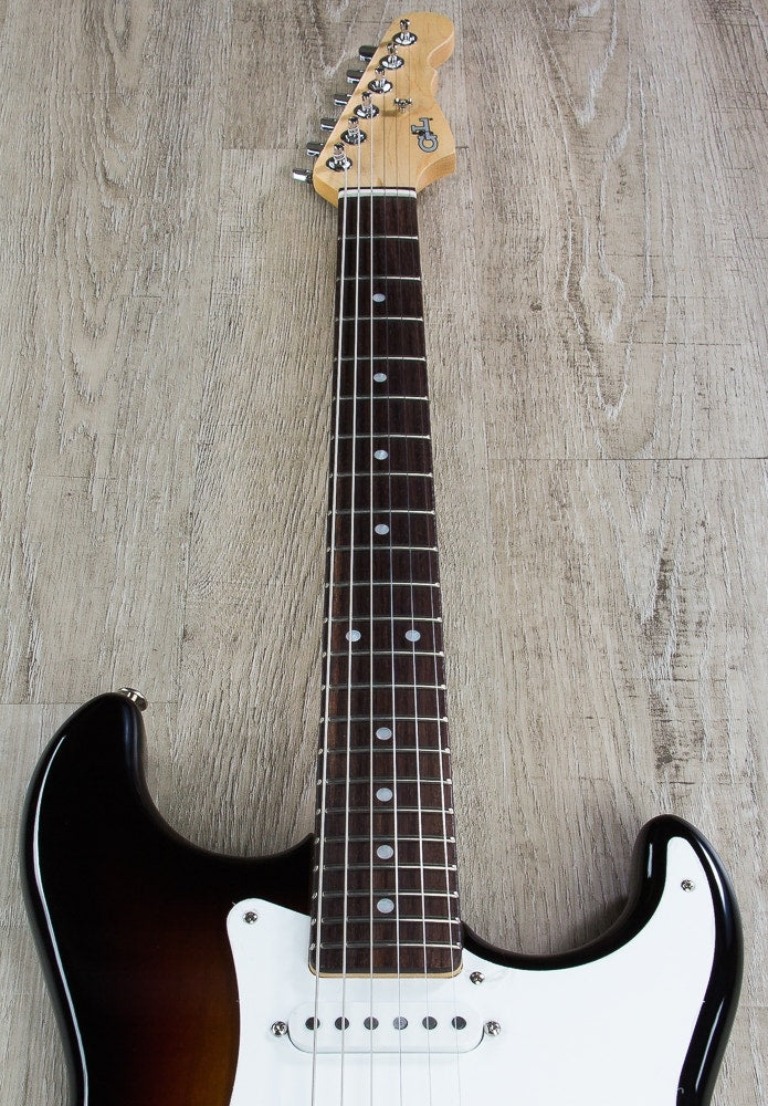 G&L USA Legacy Electric Guitar, Rosewood Fretboard, Hard Case - 3-Tone Sunburst