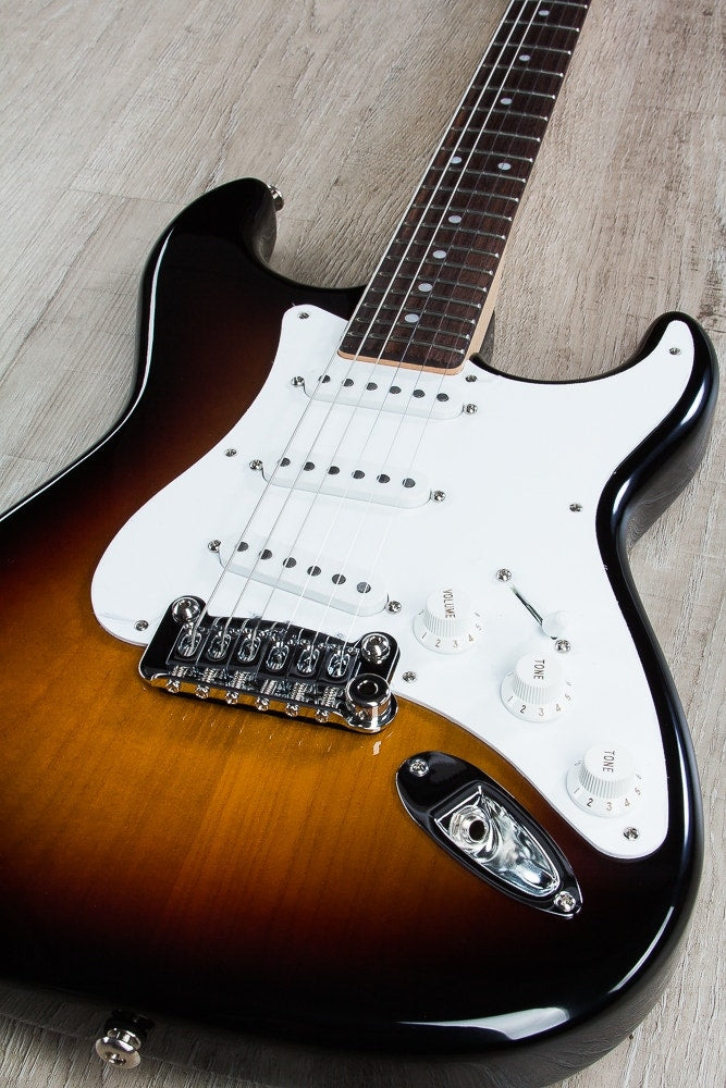 G&L USA Legacy Electric Guitar, Rosewood Fretboard, Hard Case - 3-Tone Sunburst
