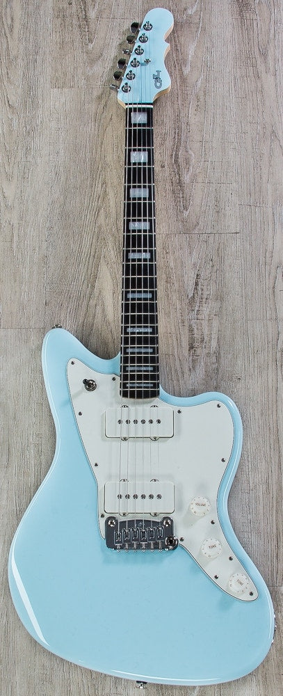 G&L USA Doheny Electric Guitar, Ebony Fingerboard, Hard Case - Sonic Blue