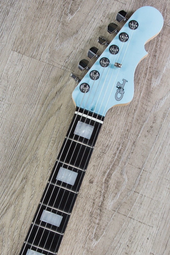 G&L USA Doheny Electric Guitar, Ebony Fingerboard, Hard Case - Sonic Blue