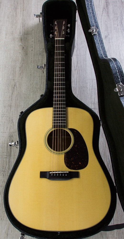 Martin Retro Series D-18E Dreadnought Acoustic-Electric Guitar with Case - Natural