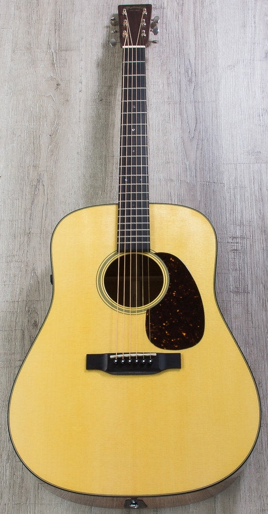 Martin Retro Series D-18E Dreadnought Acoustic-Electric Guitar with Case - Natural