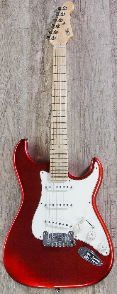 G&L USA Legacy Electric Guitar, Maple Fingerboard, Hard Case - Candy Apple Red Metallic