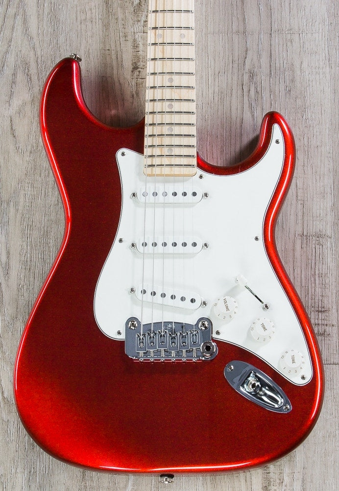 G&L USA Legacy Electric Guitar, Maple Fingerboard, Hard Case - Candy Apple Red Metallic