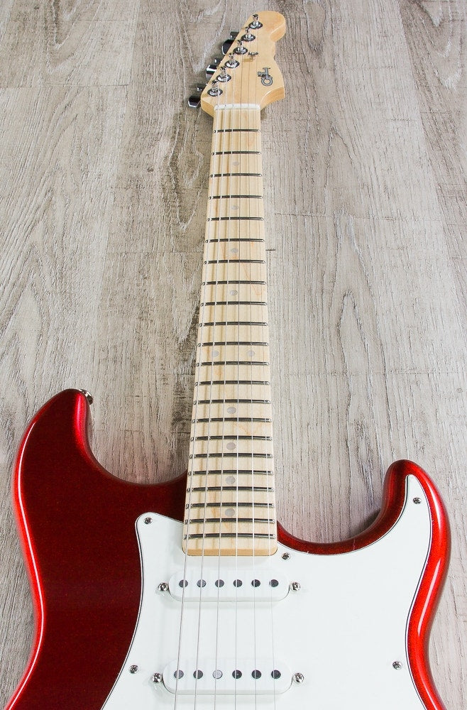 G&L USA Legacy Electric Guitar, Maple Fingerboard, Hard Case - Candy Apple Red Metallic