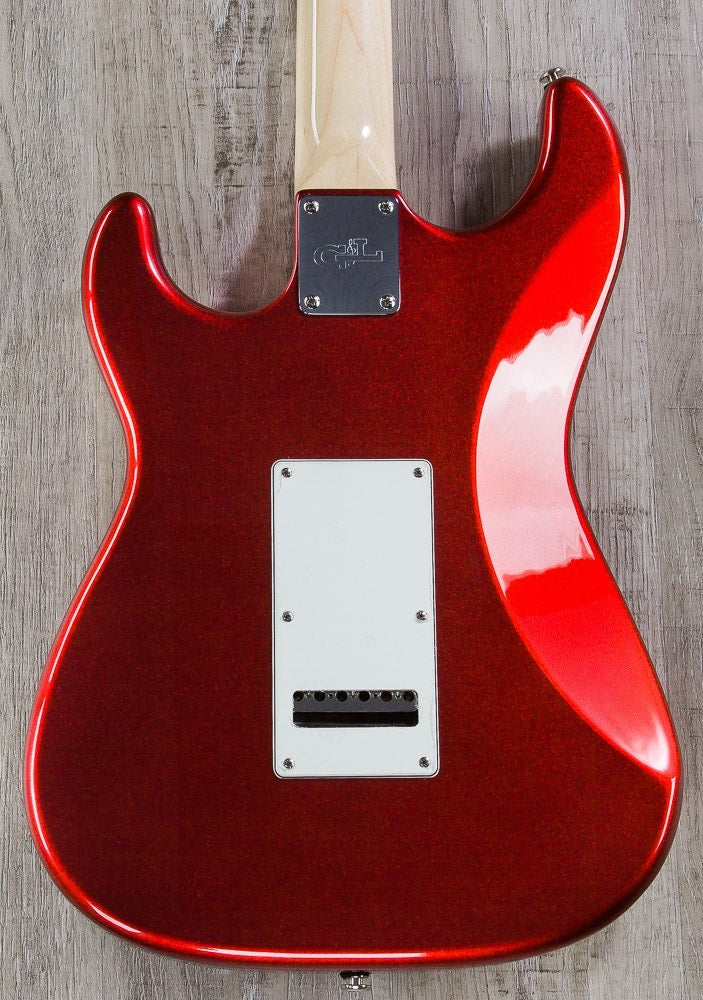 G&L USA Legacy Electric Guitar, Maple Fingerboard, Hard Case - Candy Apple Red Metallic