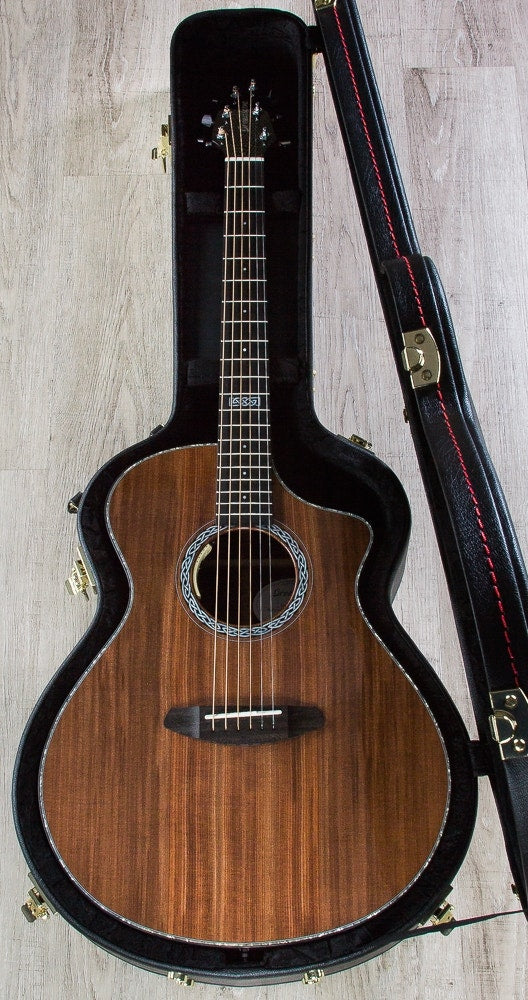 Breedlove Legacy Concert CE Acoustic-Electric Guitar, Redwood – East Indian Rosewood, Hard Case