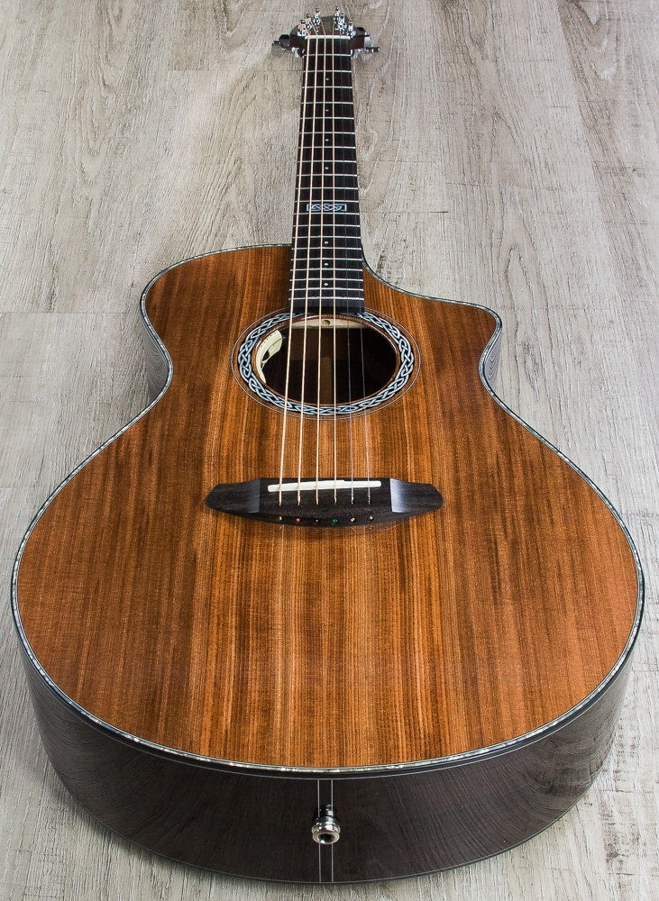 Breedlove Legacy Concert CE Acoustic-Electric Guitar, Redwood – East Indian Rosewood, Hard Case