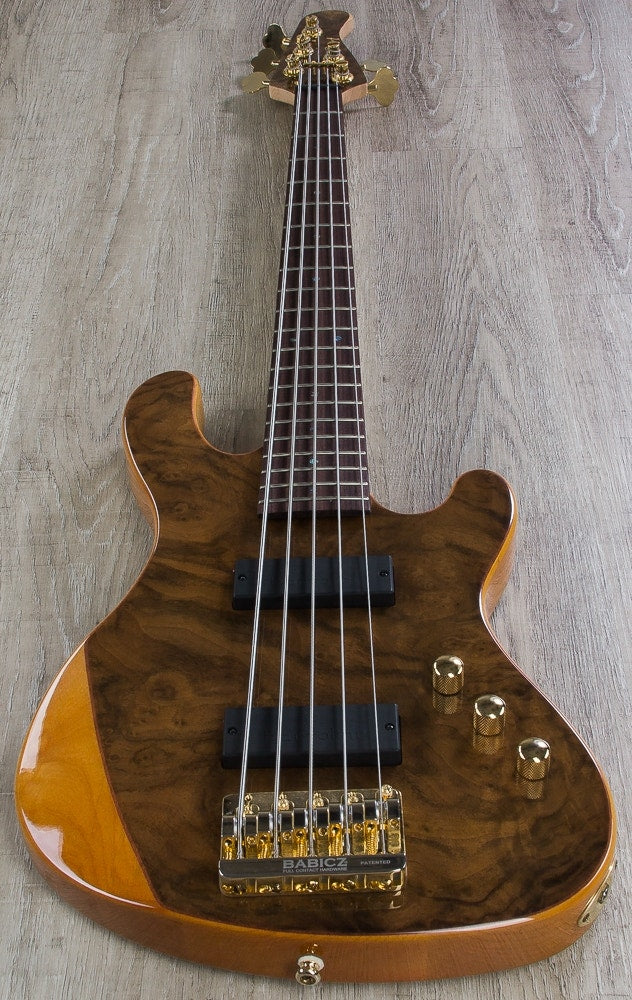 Cort Jeff Berlin Series 5-String Rithimic Bass Guitar - Natural Rosewood Gloss