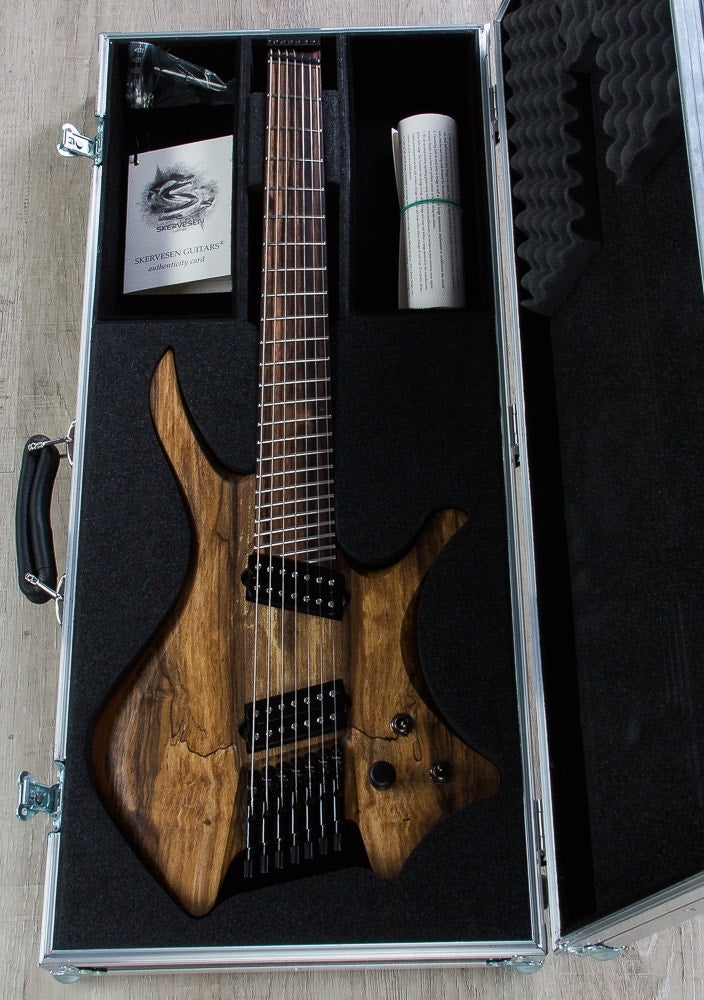 Skervesen Shoggie Doublecut 7 FF 7-String Electric Guitar, Bare Knuckle Juggernaut Pickups, Hard Case