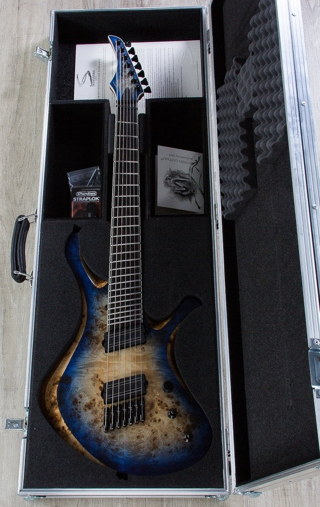 Skervesen Swan 7 FF 7-String Electric Guitar, Bare Knuckle Black Hawk Pickups, Hard Case