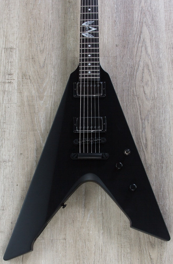 ESP LTD Vulture James Hetfield Signature Electric Guitar with EMG Pickups & Hard Case - Black Satin