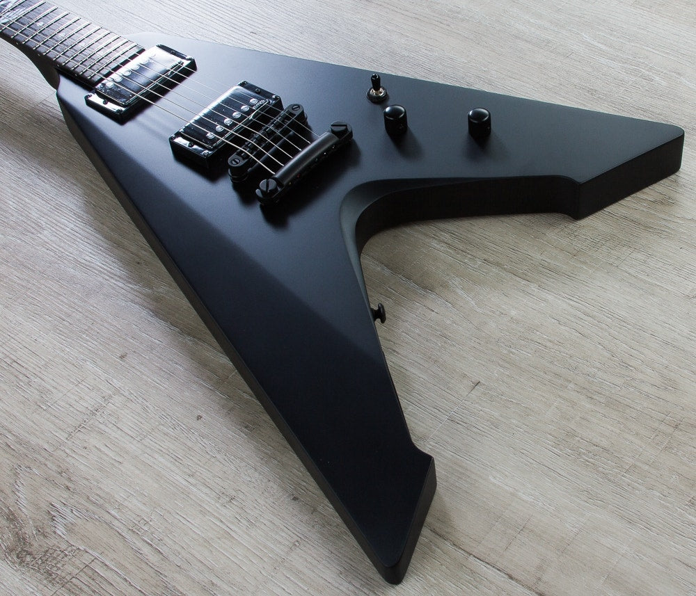 ESP LTD Vulture James Hetfield Signature Electric Guitar with EMG Pickups & Hard Case - Black Satin