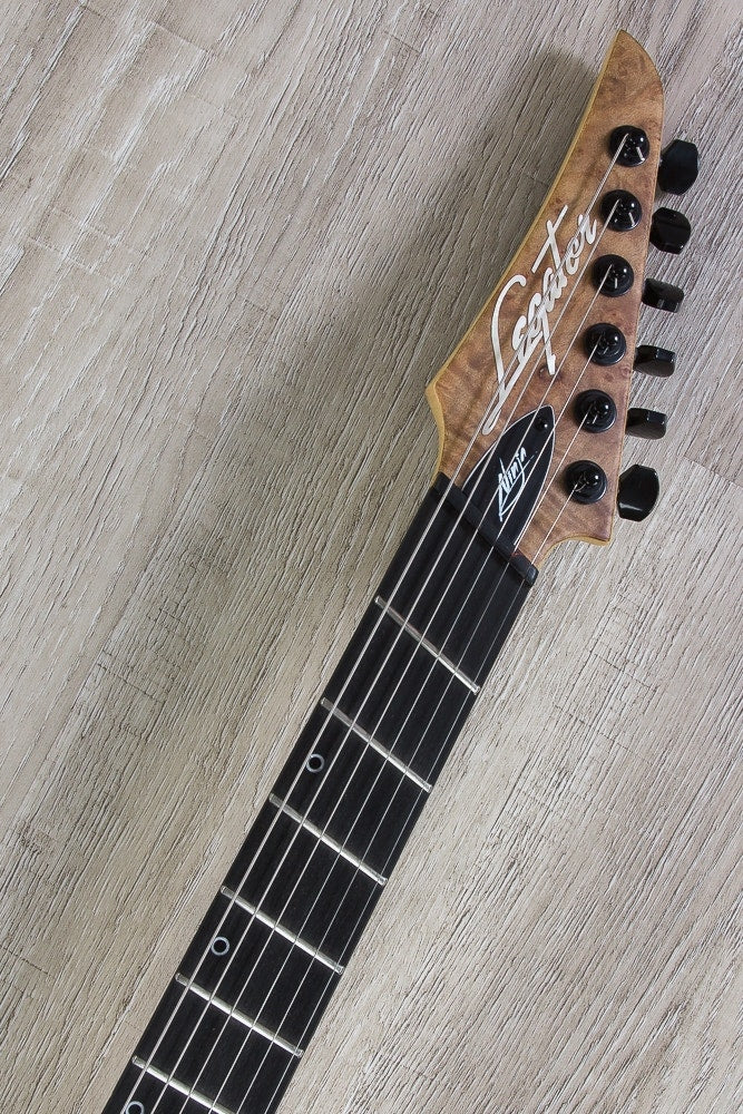 Legator Ninja R 300-PRO Fanned-Fret Electric Guitar, Ebony Fingerboard - Satin Natural Burl