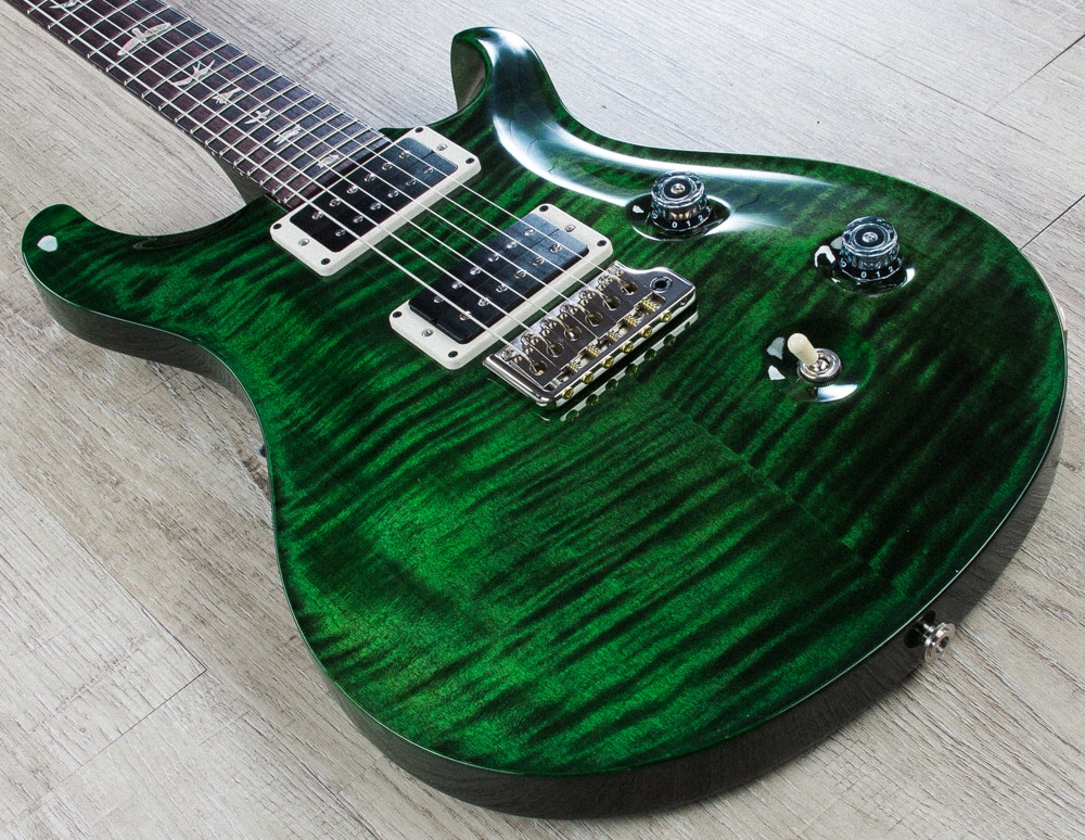 PRS Paul Reed Smith Custom 24 Electric Guitar, Pattern Thin, Rosewood Fingerboard, Hard Case - Emerald Wrap