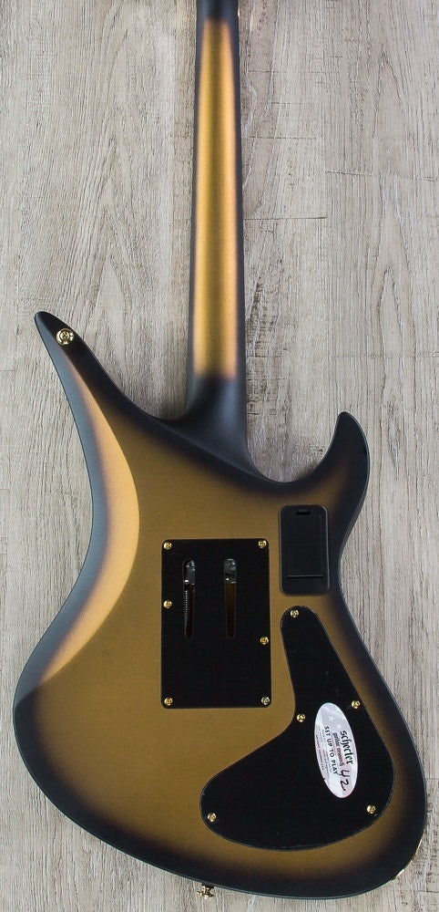 Schecter Synyster Custom-S LH Left-Handed Electric Guitar, Ebony Fretboard - Satin Gold Burst